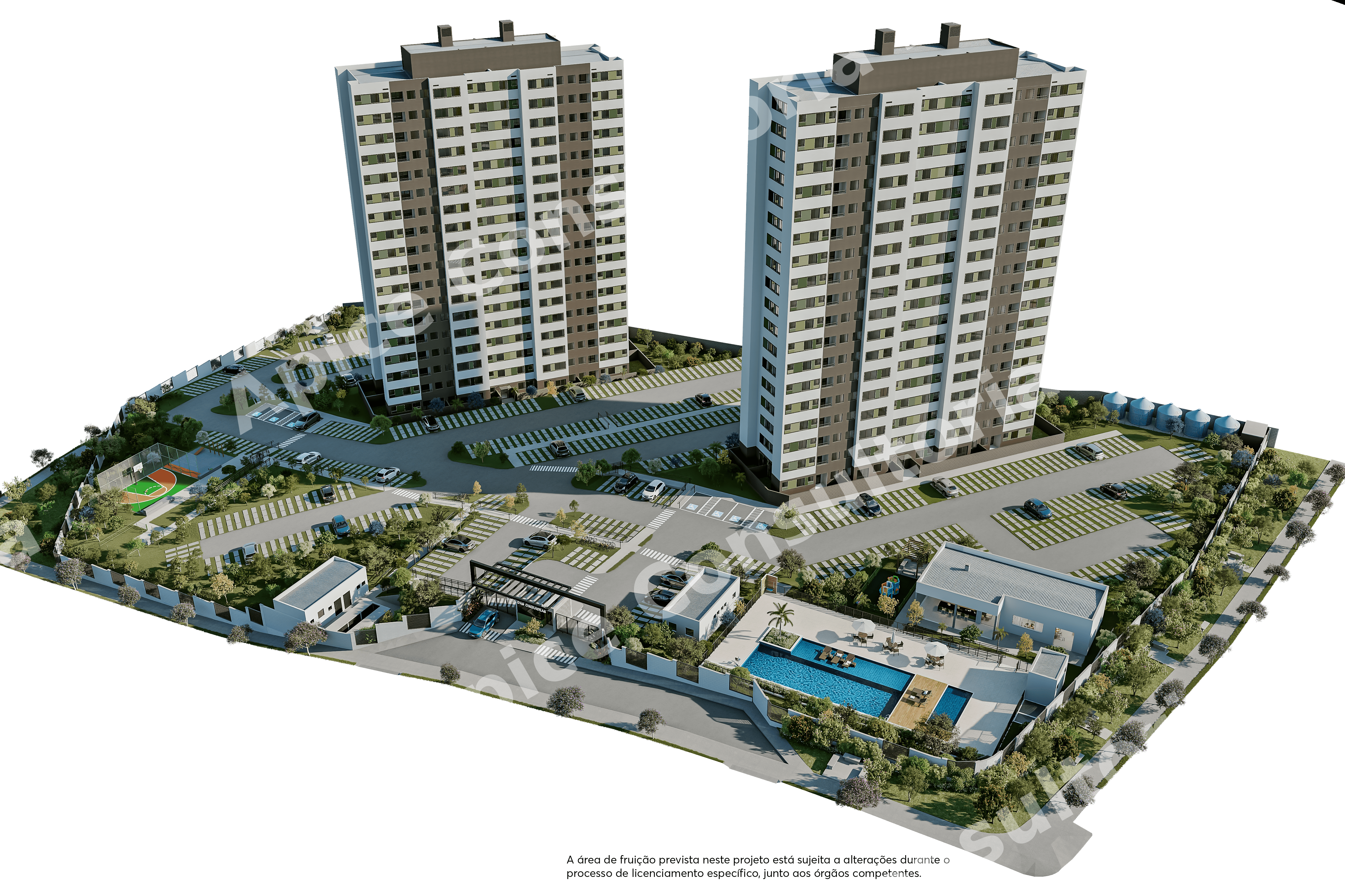 Apartamentos de 2 Quartos com lazer completo e Elevador