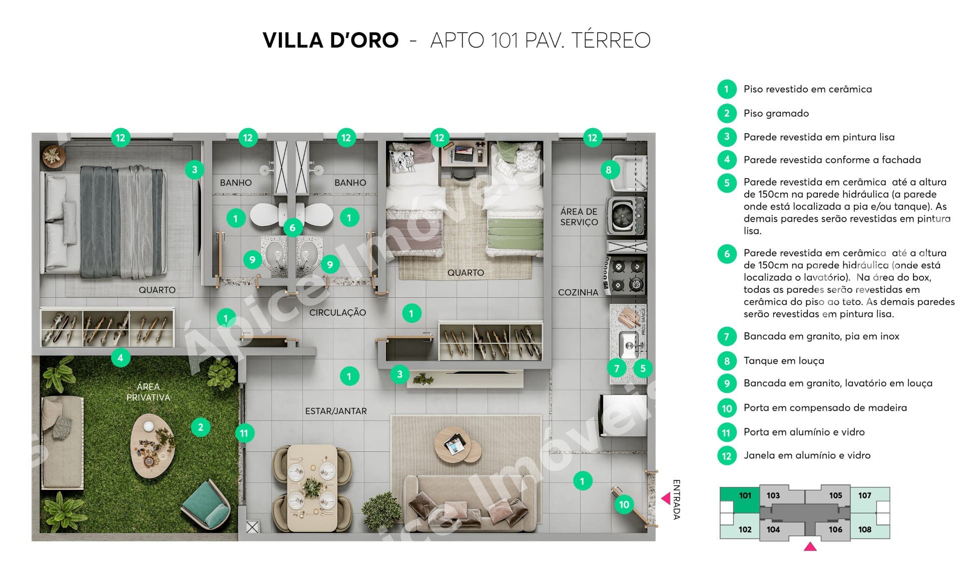 Apartamento de 2 quartos com varanda no Alípio de Melo